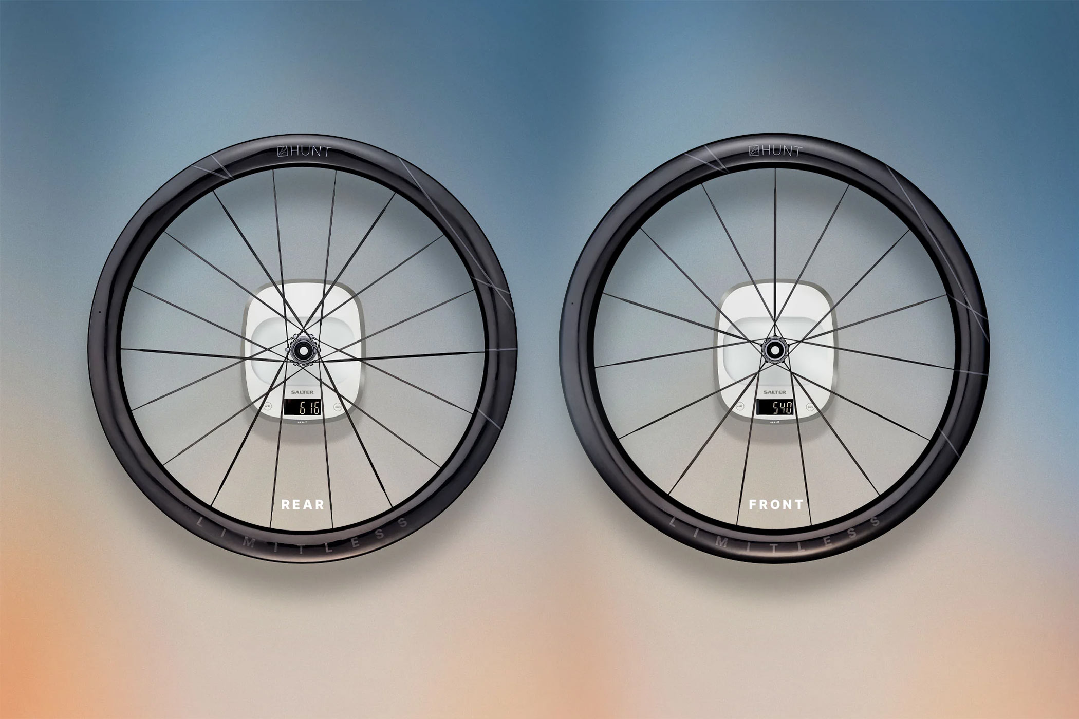 Hunt 4AM Limitless Ti_UD Carbon Spoke aero road wheels weigh just 1156g