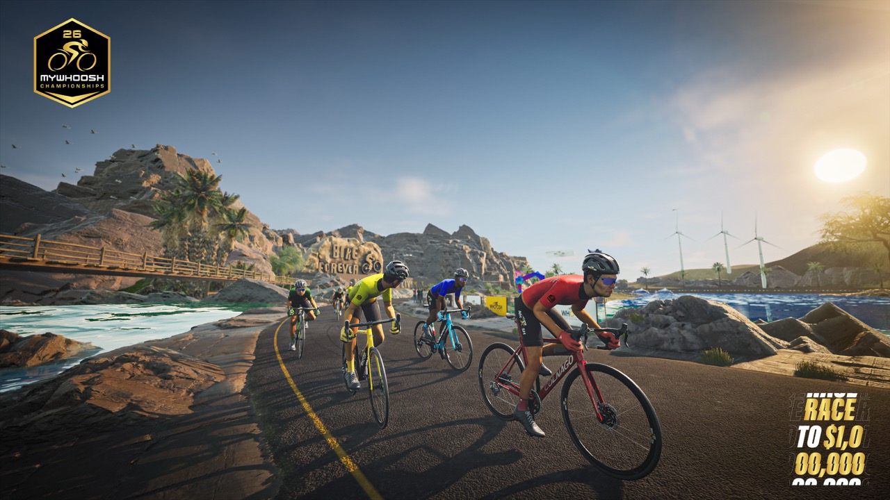 MyWhoosh 2026 Championships front of the pack