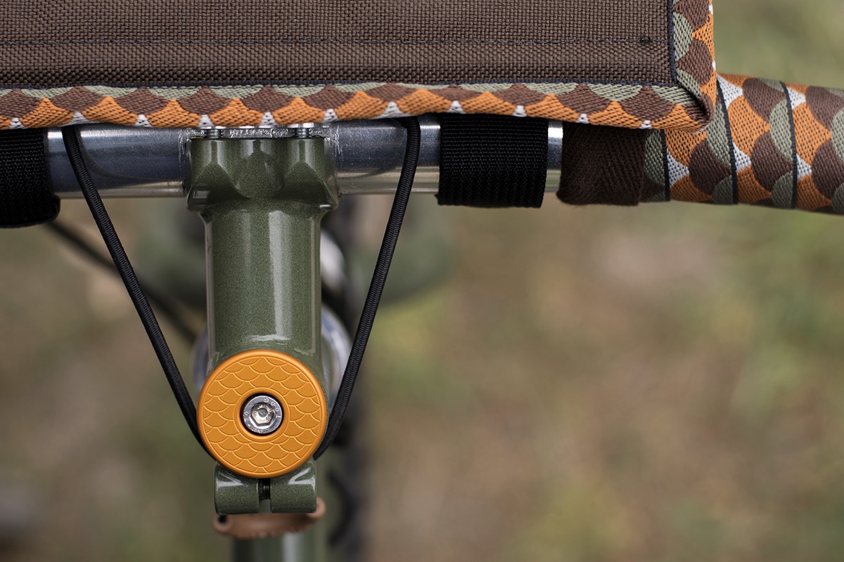 New Camp and Go Slow Bags and Top Caps trout orange