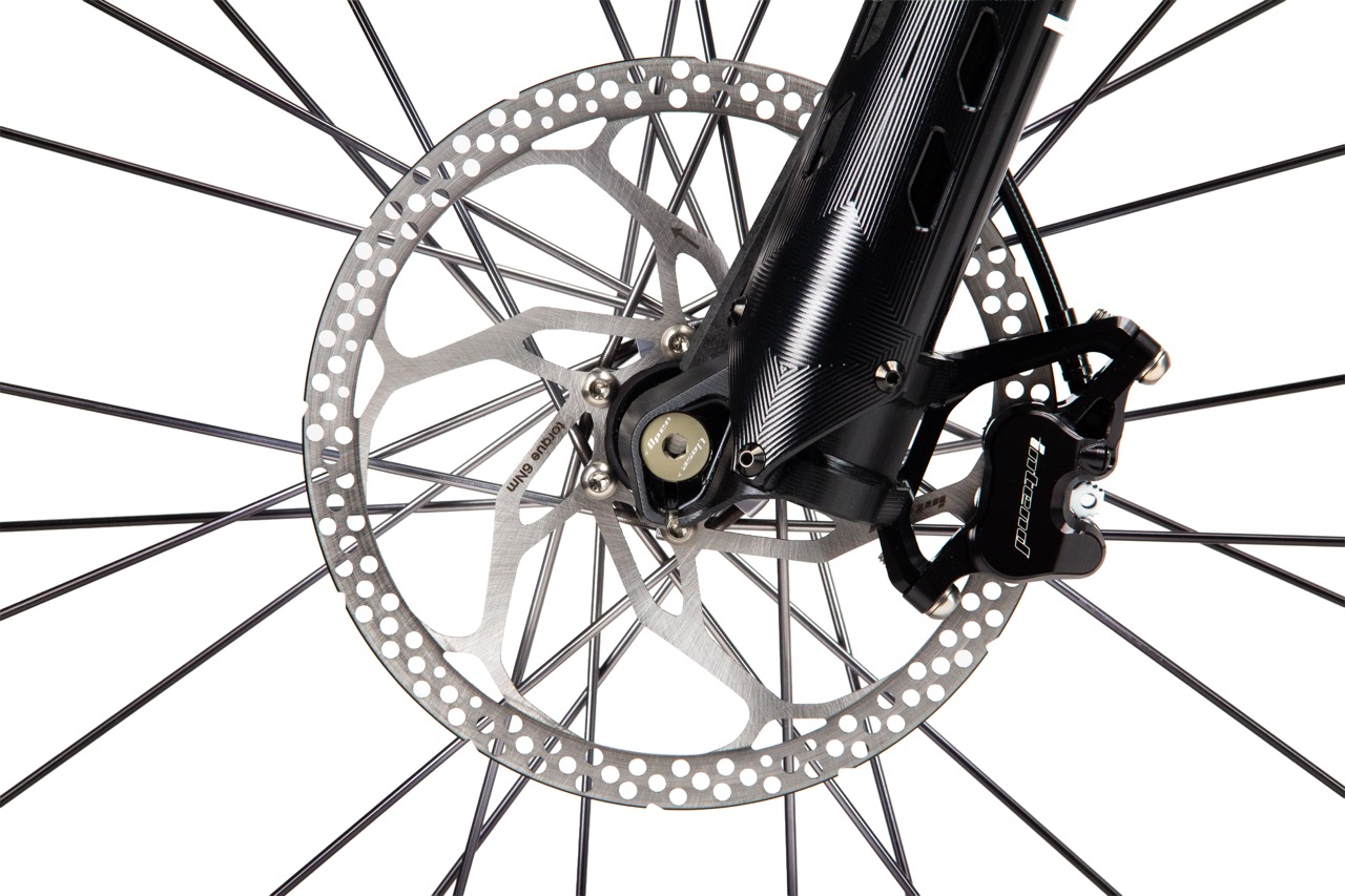 The New Viral Bikes Optimist Trail Bike front disk