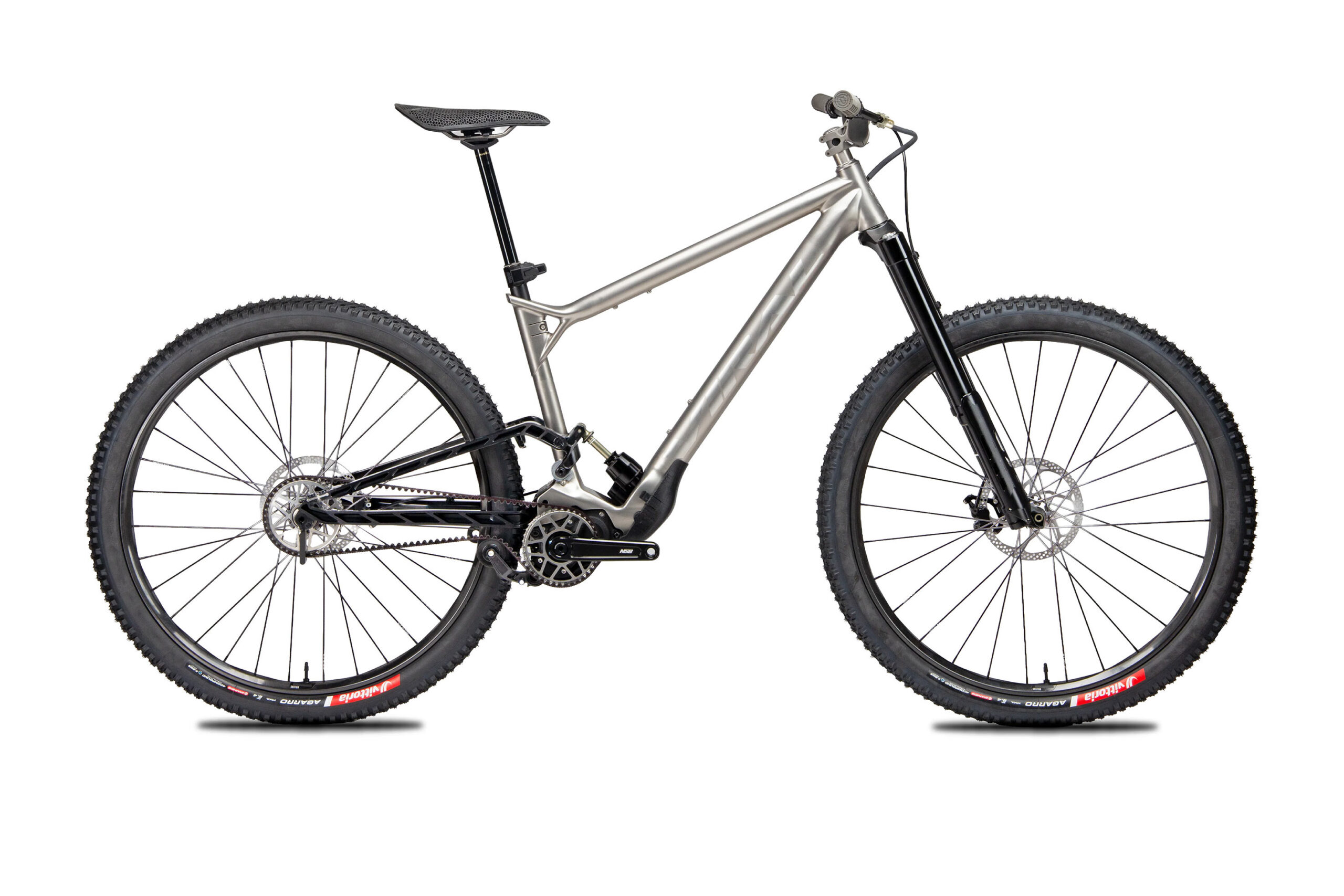 Viral Optimist 145 titanium and aluminum gearbox belt-drive trail bike