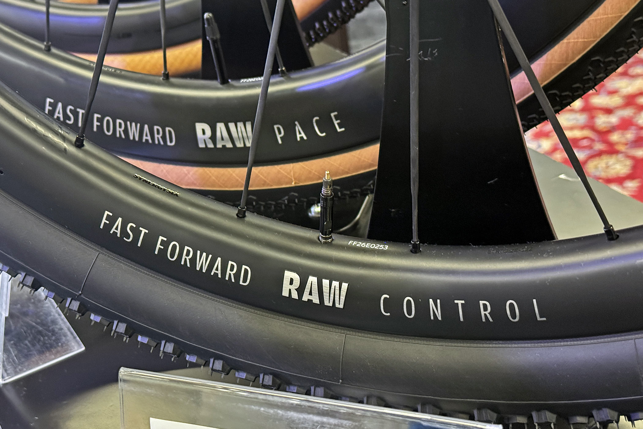 2026 FFWD Raw Control 36mm or Raw Pace 48mm aero carbon-spoke, carbon rim gravel bike race wheels, options