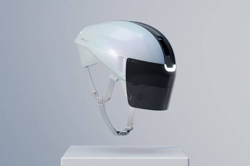 Canyon STINGR Smart Helmet Concept Includes Solar Panels & Self Cleaning, Motorized HUD Visor