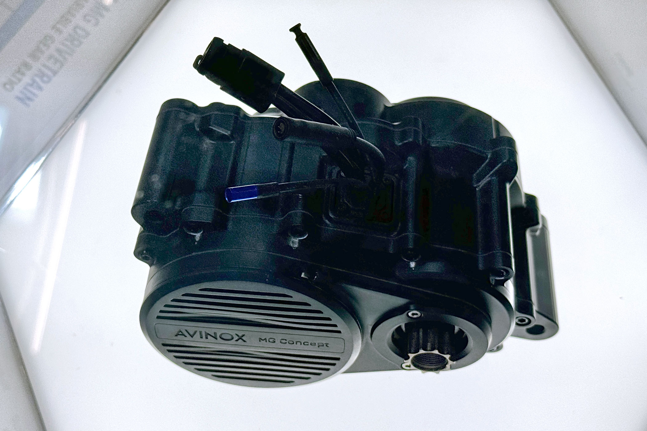 Avinox MG Concept combined ebike motor and gearbox, up close