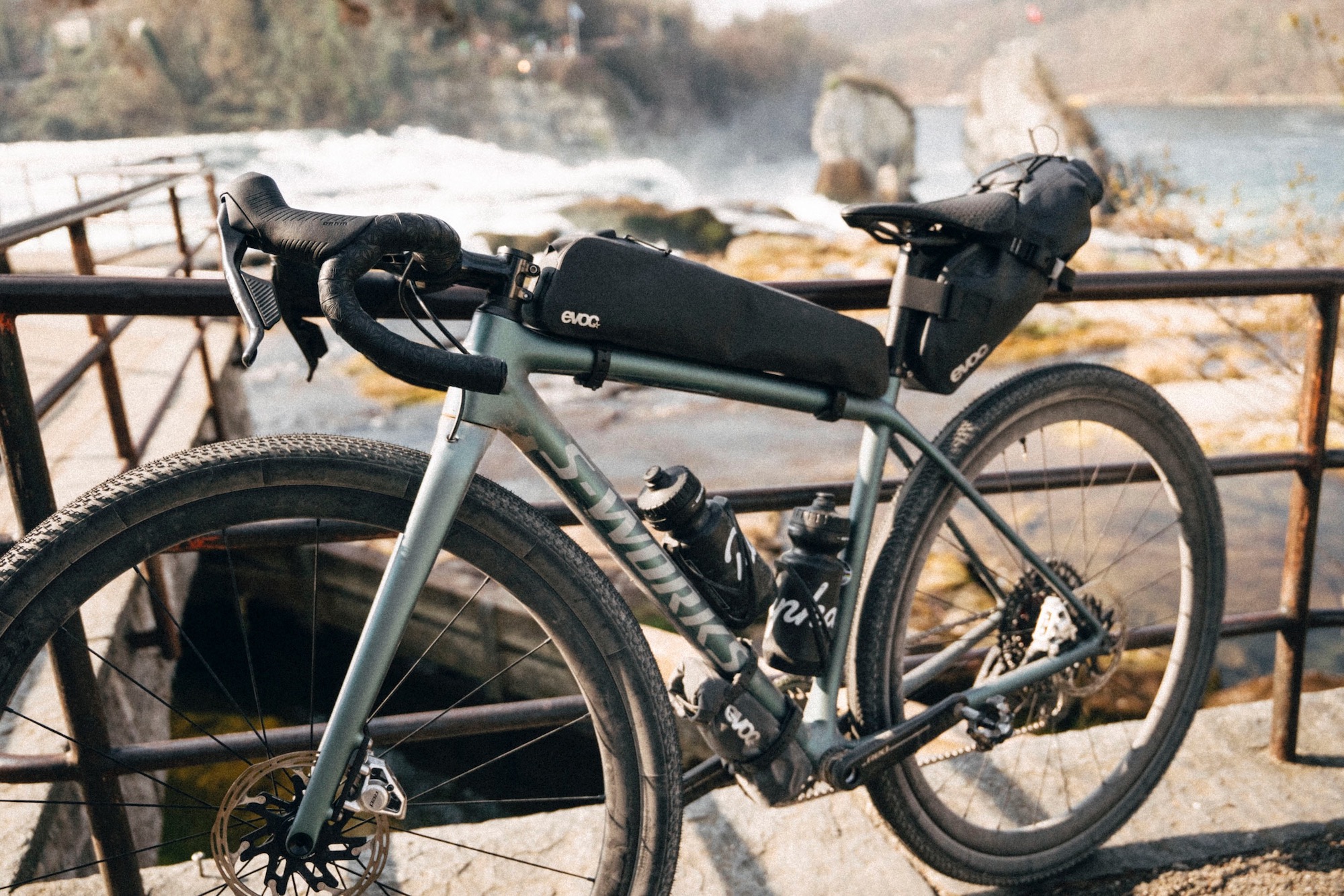 the Evoc Top Tube Bag 2L on Jana Kesenheimer's race bike.