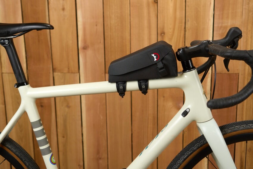 the Revelate Mag-Tank mounted on a gravel bike