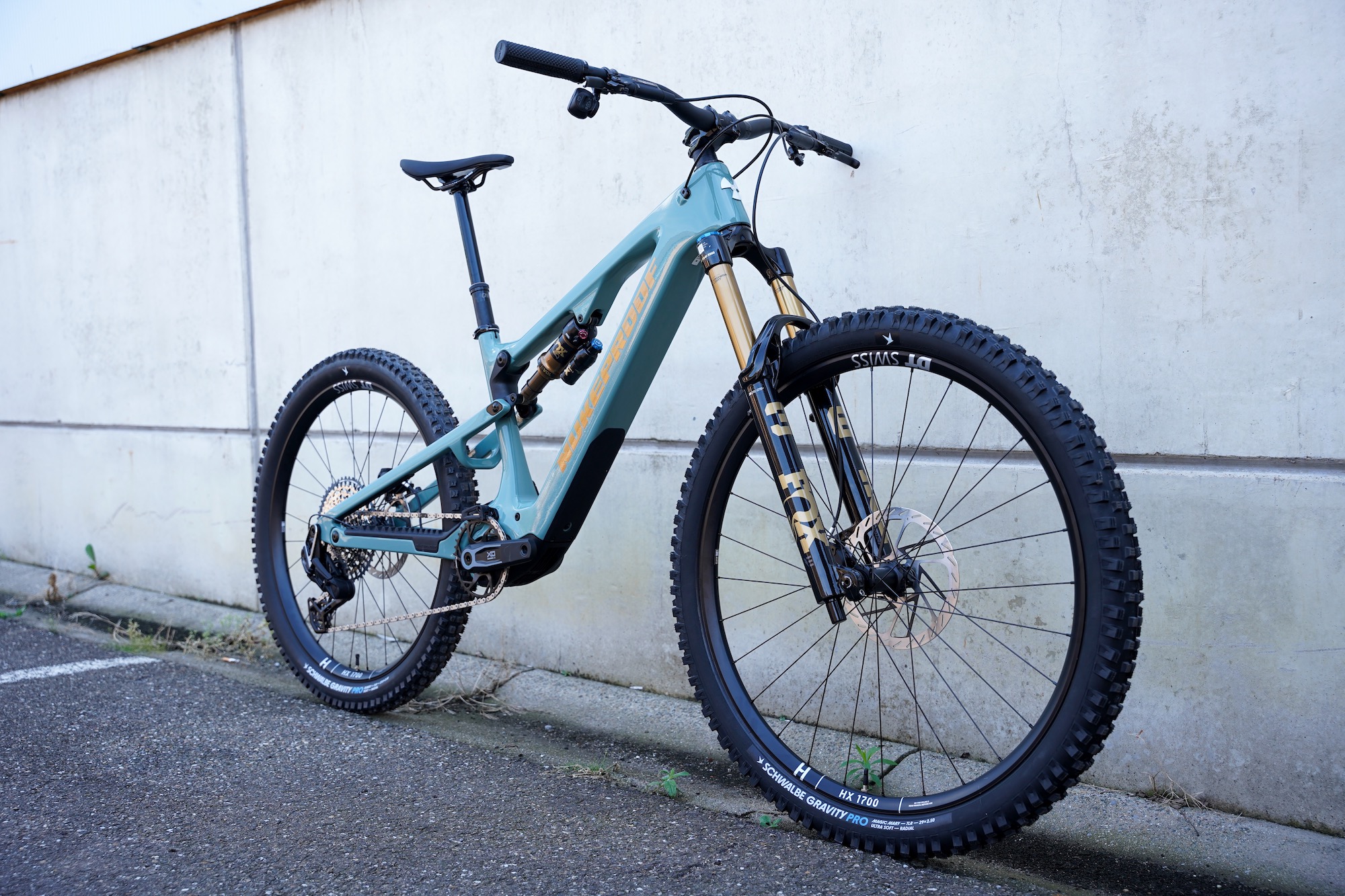 front angle profile shot of the Nukeproof Kilowatt eMTB