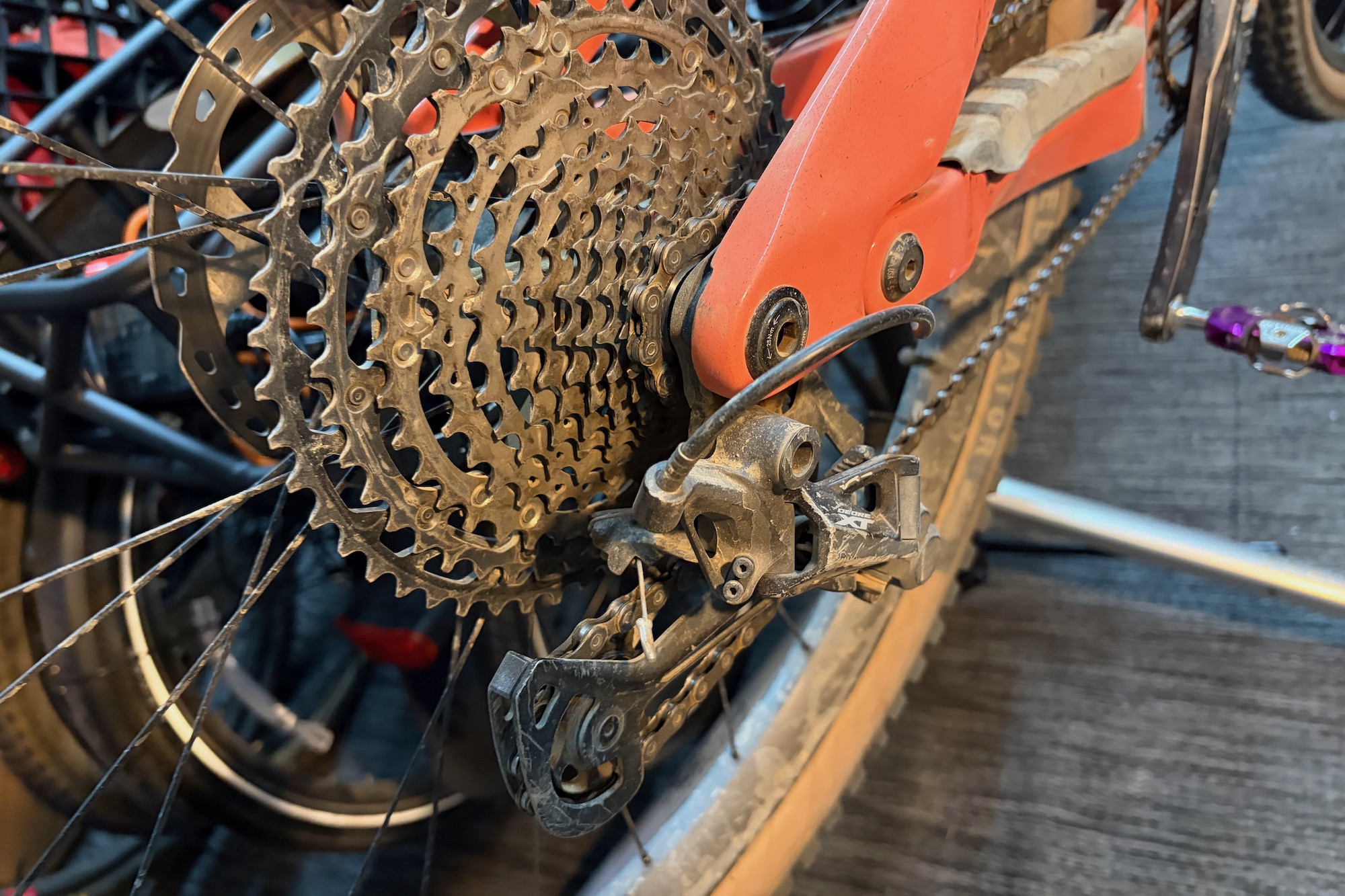 the old 12-speed mechanical XT derailleur on my trail bike.