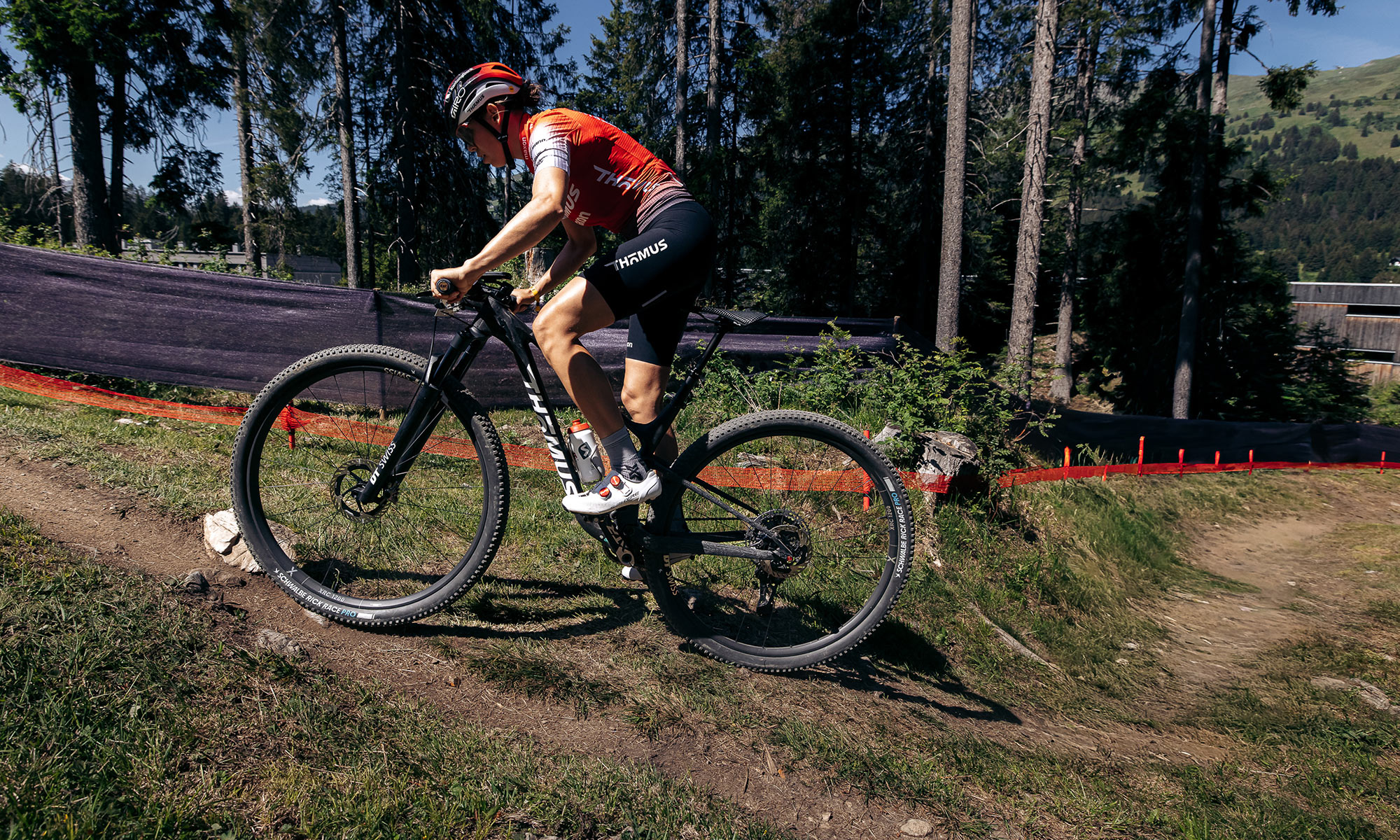prototype 32" Thömus Lightrider R4 World Cup XC race bike tested in Lenzerheide, Thoemus Thomus cross-country bike, Alessandra Keller training