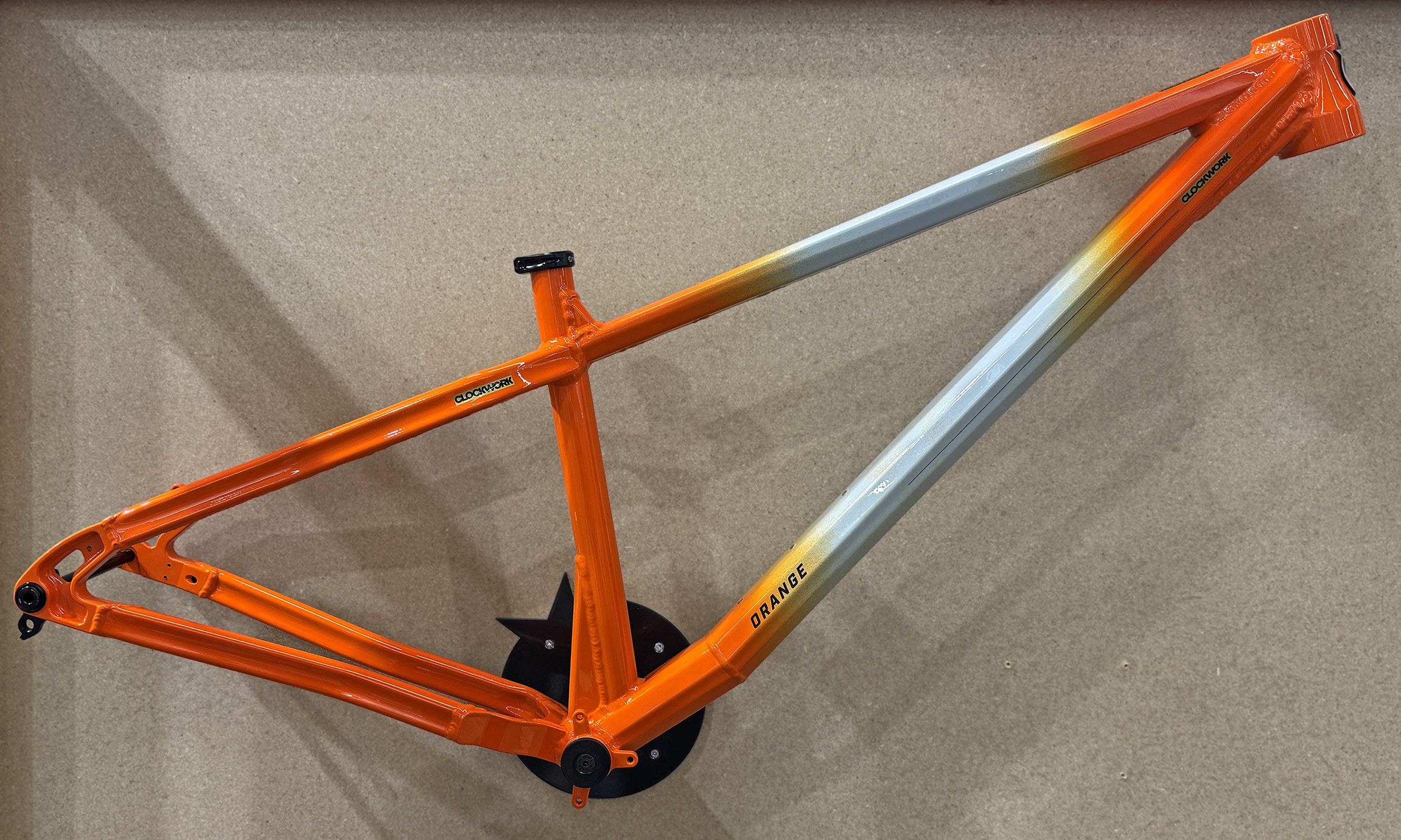 32" Orange Clockwork Elite trail hardtail mountain bike frame