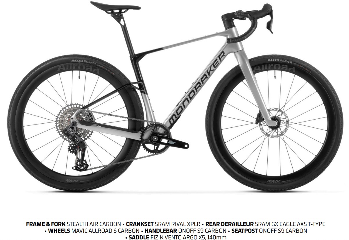 studio image of the Mondraker Arid Carbon R build