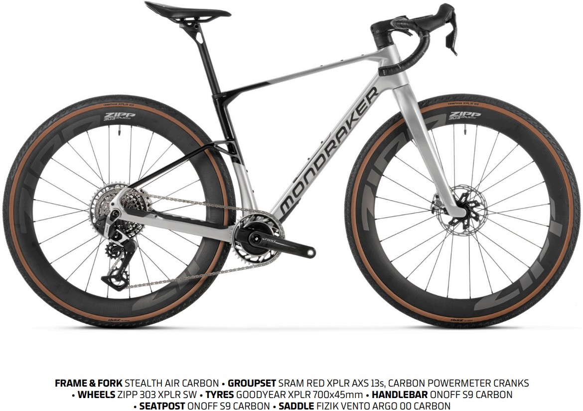 studio image of the Mondraker Arid Carbon RR SL build