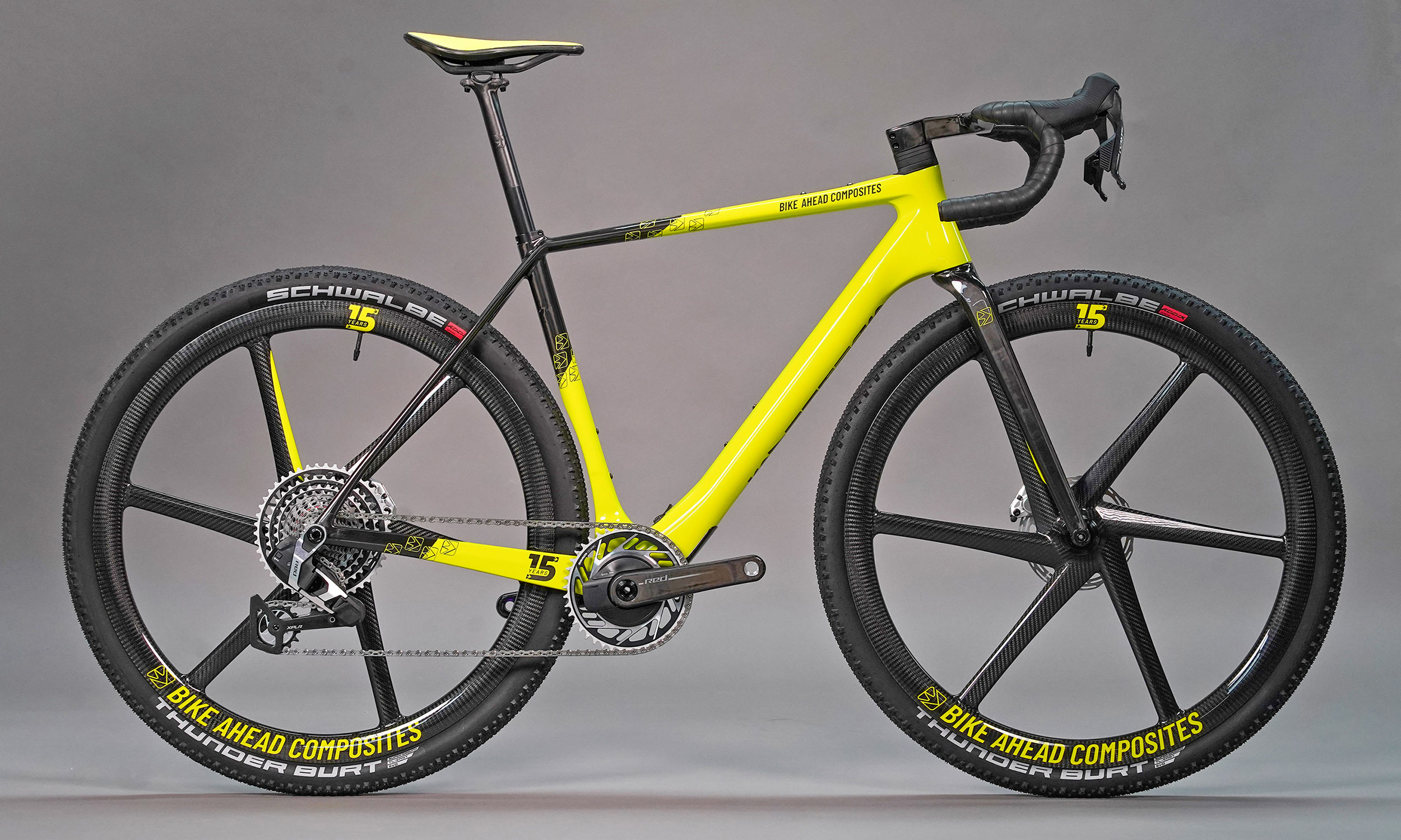 Bike Ahead's The Superfast Edition 15 ultra Ltd. ed. 15th-anniversary lightweight carbon gravel race bike is 100% made in Germany: complete