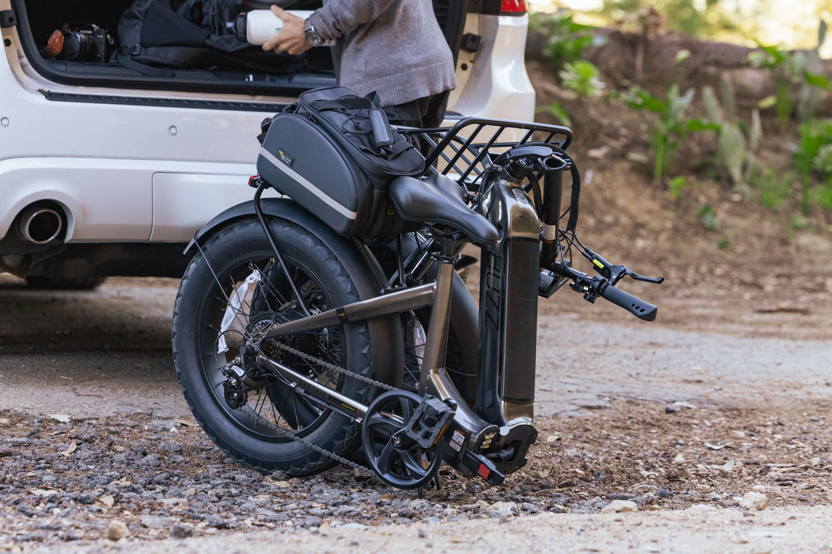 Buzz Centris 2 folding ebike, folded up