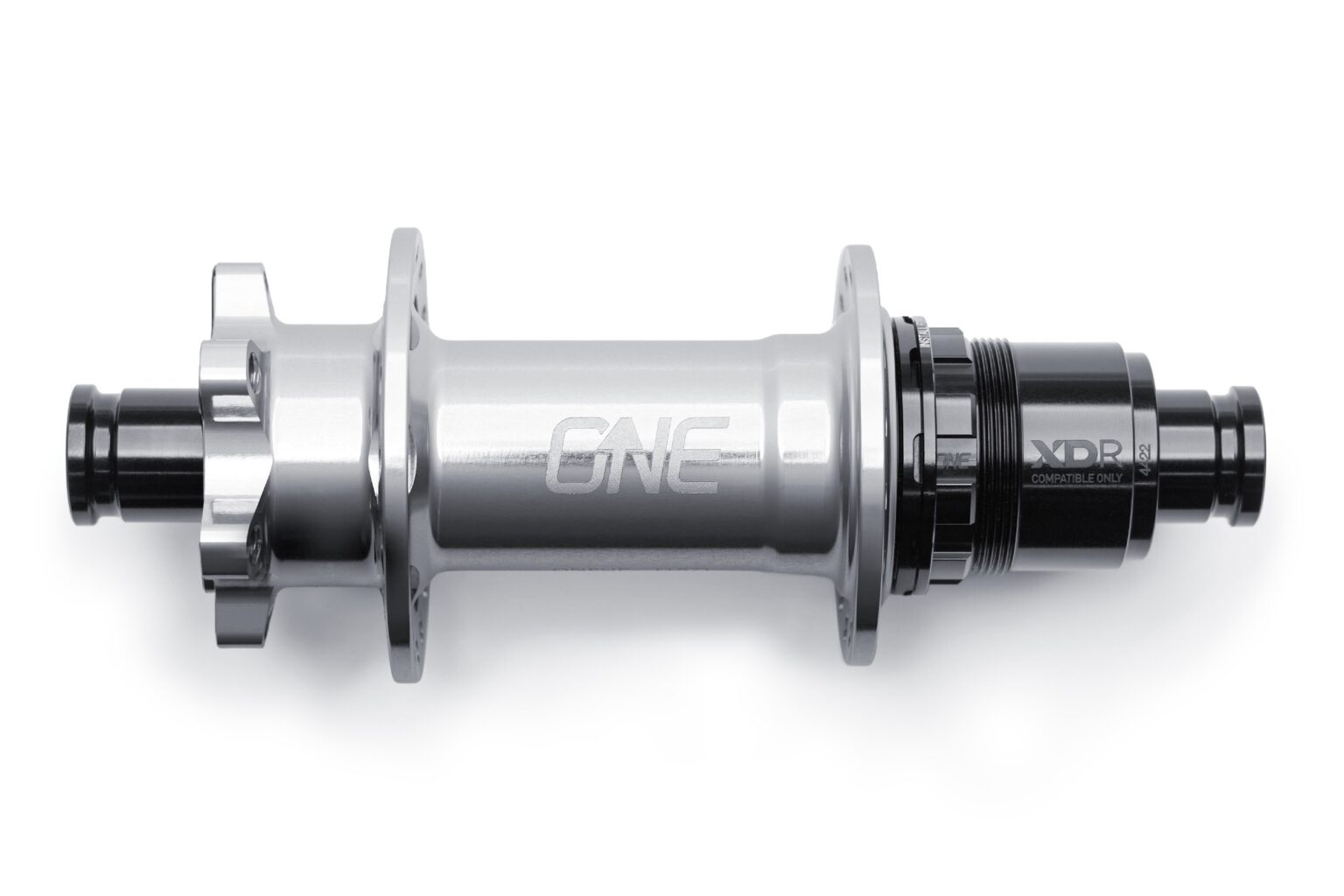 studio image of the new OneUp 157 Rear Hub in Silver